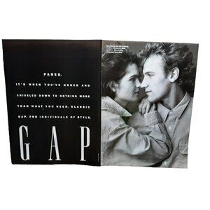 1989 GAP Ad Sonya Wilander & Mats Wilander Tennis Model Vintage Fashion Print